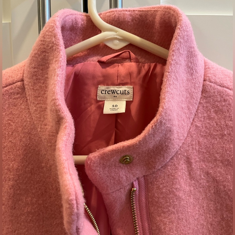 Crewcuts girls pink city pea coat size 10, worn twice - Picture 2 of 13